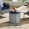 Best Choice Products Round Wicker Ottoman, Multipurpose Furniture w/ Removable Cushion, Steel Frame